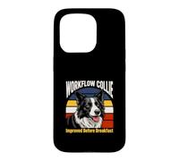 Workflow Collie Improved Before Breakfast Humor Dog Case for iPhone 15 Pro