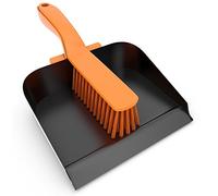 Workforce NEW HEAVY DUTY METAL DUSTPAN AND BRUSH STRONG STEEL DUST PAN AND SOFT PVC HAND BRUSH