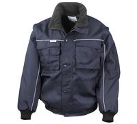 Workguard Zip Sleeve Heavy Duty Water Repellent Windproof Jacket Result Dark Navy S