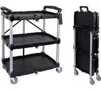 Workhorse Folding Trolley With 3 Trays - 75Kg Capacity