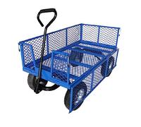 Workhorse General Purpose Platform Truck with Mesh Sides, Puncture Proof REACH Compliant Wheels - 450kg Capacity