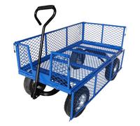 Workhorse Trucks General Purpose Heavy Duty Platform Truck With Mesh Sides & Base, Puncture-Proof Wheels, Loop Handle, 450Kg