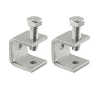 Worki Clamps C Clamps Heavy Duty Mini Steel Silver Metal Stainless Clamps for 020mm(4Pcs)