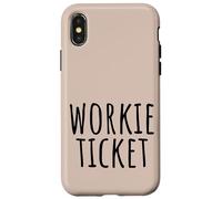 Workie Ticket N.East Greeting Geordie Dialect Funny Beige Case for iPhone X/XS