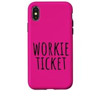 Workie Ticket N.East Greeting Geordie Dialect Funny Pink Case for iPhone X/XS