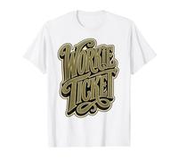 Workie Ticket N.East Greeting Geordie Dialect Funny Saying Value Graphic T-Shirt, Men, White, S