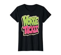 Workie Ticket N.East Greeting Geordie Dialect Funny Saying Value Graphic T-Shirt, Women, Black, L