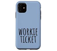 Workie Ticket N.East Greeting Geordie Dialect Pastel Blue Case for iPhone 11