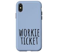 Workie Ticket N.East Greeting Geordie Dialect Pastel Blue Case for iPhone X/XS