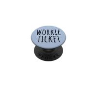 Workie Ticket N.East Greeting Geordie Dialect Pastel Blue PopSockets Adhesive PopGrip