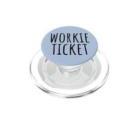 Workie Ticket N.East Greeting Geordie Dialect Pastel Blue PopSockets PopGrip for MagSafe