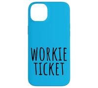 Workie Ticket N.East Greeting Geordie Dialect Turquoise Blue Case for iPhone 14 Plus