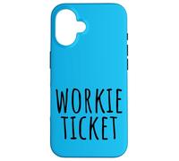 Workie Ticket N.East Greeting Geordie Dialect Turquoise Blue Case for iPhone 16