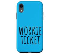 Workie Ticket N.East Greeting Geordie Dialect Turquoise Blue Case for iPhone XR