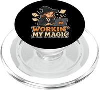 Workin My Magic Witch Laptop PopSockets PopGrip for MagSafe