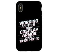 Working 9-to-5 Cosplay Armor Hobby Enthusiast Case for iPhone X/XS