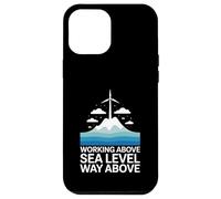 Working Above Sea Level Way Above Wind Turbine Technician Case for iPhone 12 Pro Max