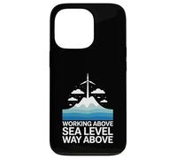 Working Above Sea Level Way Above Wind Turbine Technician Case for iPhone 13 Pro