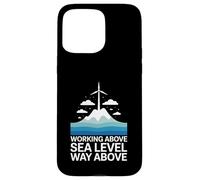 Working Above Sea Level Way Above Wind Turbine Technician Case for iPhone 15 Pro Max