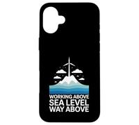 Working Above Sea Level Way Above Wind Turbine Technician Case for iPhone 16 Plus