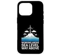 Working Above Sea Level Way Above Wind Turbine Technician Case for iPhone 16 Pro