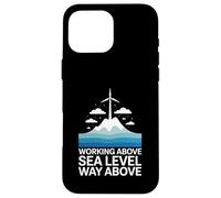 Working Above Sea Level Way Above Wind Turbine Technician Case for iPhone 16 Pro Max