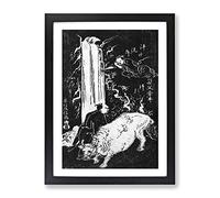 Working Bull By Okumura Masanobu Asian Japanese Framed Print | A2 Black Framed Wall Art | Ready to Hang | Asian Nature Picture | Living Room Bedroom Lounge Office