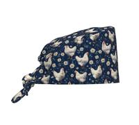 Working Cap Farm Chickens Unisex Protection Scrubs Hat Classic Bandage Caps For Chef Worker Coffee