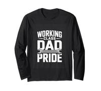 Working Class Dad Pride Blue Collar Fatherhood Long Sleeve T-Shirt