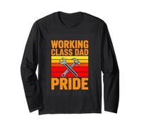 Working Class Dad Pride Retro Tools Father Long Sleeve T-Shirt