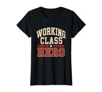 Working Class Hero Shirt Vintage Graphic Value Graphic T-Shirt, Women, Black, L