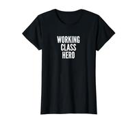 Working Class Hero Value Graphic T-Shirt, Women, Black, M