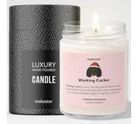 Working Cocker Christmas Candle Gift - Luxury Soy Wax Candle - Vanilla, Jasmine, Sugared Almond - Dogs in Shades - Makester