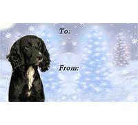 Working Cocker Spaniel Dog Christmas Labels (42) - Self Adhesive