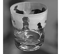 Working Cocker Spaniel Frieze Boxed 30cl Clear Glass Whisky Tumbler