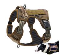 Working Dog Harness - Reflective Camouflage No Pull Pet Harness, Adjustable Medium Large Outdoor Rescue Hunting Search Running Walking Daily