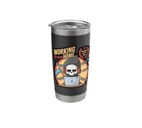 Working from Home - Office Cute Grim Reaper Skull Halloween Stainless Steel Insulated Tumbler