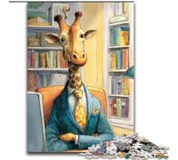 Working Giraffe 1000 Piece Jigsaw Puzzles for Adults Gifts, Challenging Game Gifts for Is Ideal As A Gift for The Whole Family 26x38cm