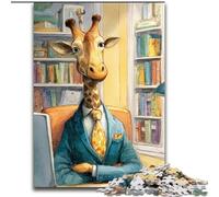 Working Giraffe 1000 Pieces Jigsaw Puzzle for Adults& Teens, Educational Toy Funny Family Games Unique Home Decor 50x75cm