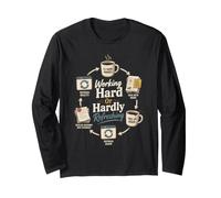 Working Hard Or Hardly Refreshing Funny Office Long Sleeve T-Shirt