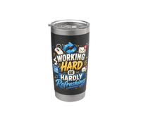 Working Hard or Hardly Refreshing Funny Office Stainless Steel Insulated Tumbler