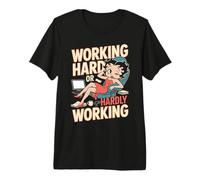 Working Hard or Hardly Working Funny Office Design Premium T-Shirt