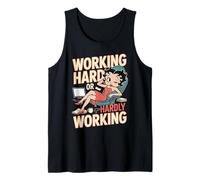 Working Hard or Hardly Working Funny Office Design Tank Top