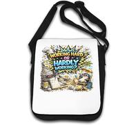 Working Hard or Hardly Working Shoulder Bag White