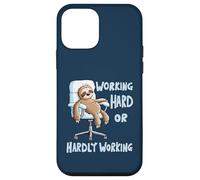 Working Hard or Hardly Working Sloth Office Cartoon Case for iPhone 12 mini