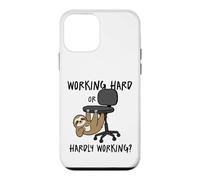 Working Hard or Hardly Working Sloth Office Humor Case for iPhone 12 mini