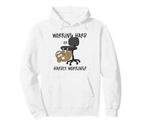 Working Hard or Hardly Working Sloth Office Humor Pullover Hoodie