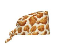 Working Hat Funny Fried Chicken Drums Novelty Adjustable Sweat Absorption Cap Soft Protection Scrubs Hat For Women Men Adult