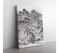 Working In The Garden By Wen Zhengming Asian Japanese Canvas Wall Art Print Ready to Hang, Framed Picture for Living Room Bedroom Home Office Décor, 76x50 cm (30x20 Inch)