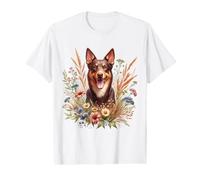 Working Kelpie Dog Summer Wildflowers Artwork Value Graphic T-Shirt